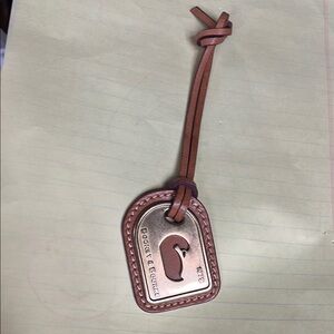 DOONEY & BOURKE Brass and Leather Luggage Tag